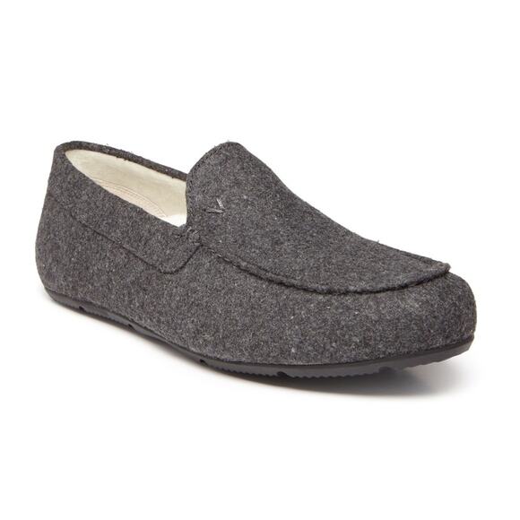 NEW Men’s Vionic Charcoal Grey Tompkin Flannel Loafer Slipper - Picture 6 of 8